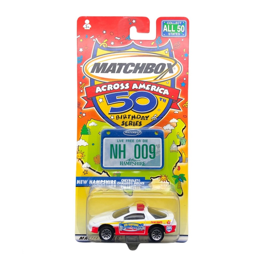 Matchbox‎ Across America 50th New Hampshire Police Chevrolet Chevy Camaro 1/63